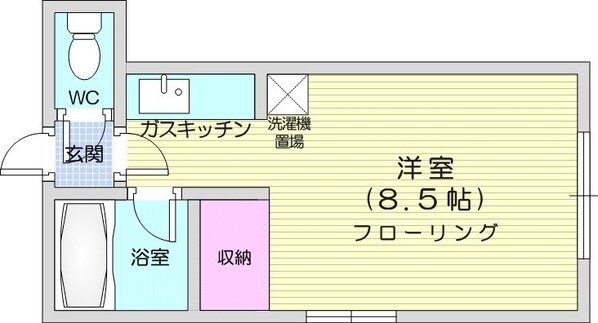 栄町駅 徒歩6分 1階の物件間取画像